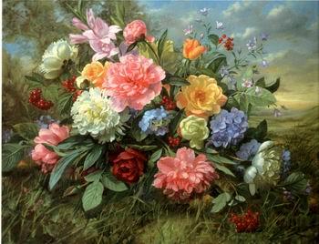 unknow artist Floral, beautiful classical still life of flowers.082 oil painting picture